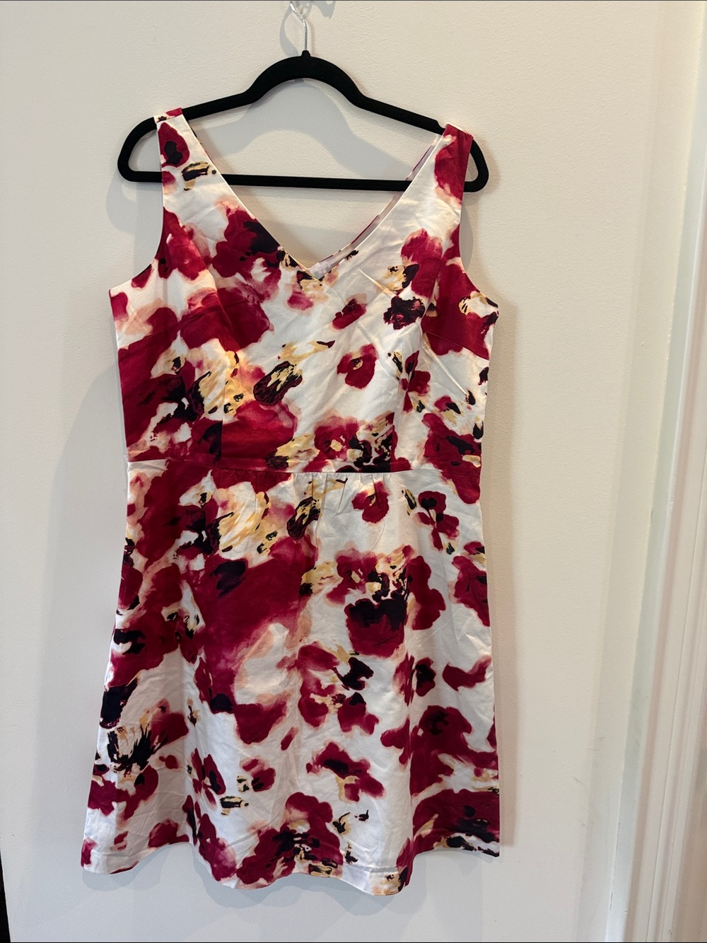 Ann Taylor White Mini Dress with Floral Print